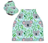 Sevdomey Cute Koala Nursing Car Seat Cover for Babies Newborns, Multi-Purpose Soft Breathable Breastfeeding Cover Nursing Scarf