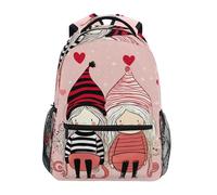 Sevdomey Cute Love Gnome Laptop Backpack, Waterproof 15L Stylish Lightweight Daypack with Multiple Pockets for Work, School & Travel