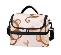 Sevdomey Cute Monkey Lunch Bag for Women Men, Insulated Cooler Double Deck 8L, Portable Lunch Box for Work Picnic Beach with Padded Shoulder Strap