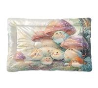 Sevdomey Cute Monsters Pet Pads Dog Bed Cat Bed Kennel Bed Crate Mattress, Washable Soft Comfortable Pet Bed Pad with Non-Slip Bottom for Small Medium Large Dogs Cats, 45x60 cm