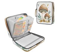 Sevdomey Cute Mushroom Waterproof Expanding File Folder, Accordion Document Organizer with Zipper & Sticky Labels, Large Capacity A4/Letter Size for Office Home