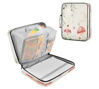 Sevdomey Cute Mushroom Waterproof Expanding File Folder, Accordion Document Organizer with Zipper & Sticky Labels, Large Capacity A4/Letter Size for Office Home