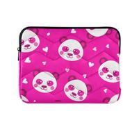 Sevdomey Cute Pandas Laptop Sleeve 13.4 Inch, Slim Protective Computer Case with Soft Padding, Top Zipper Bag for Women & Men, Fits Most 13.3 Inch Laptops