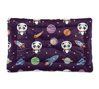 Sevdomey Cute Pandas Pet Pads Kennel Bed Crate Mattress, Washable Soft Comfortable Pet Bed Pad with Non-Slip Bottom for Small Medium Large Dogs Cats, 45x60 cm