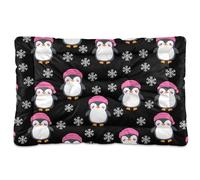 Sevdomey Cute Penguins Pet Pads Dog Bed Cat Bed Kennel Bed Crate Mattress, Washable Soft Comfortable Pet Bed Pad with Non-Slip Bottom for Small Medium Large Dogs Cats, 60x90 cm