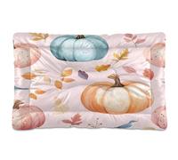 Sevdomey Cute Pumpkin Pet Pads Dog Bed Cat Bed Kennel Bed Crate Mattress, Washable Soft Comfortable Pet Bed Pad with Non-Slip Bottom for Small Medium Large Dogs Cats, 45x60 cm