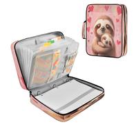 Sevdomey Cute Sloth Waterproof Expanding File Folder, Accordion Document Organizer with Zipper & Sticky Labels, Large Capacity A4/Letter Size for Office Home