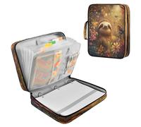 Sevdomey Cute Sloth Waterproof Expanding File Folder, Accordion Document Organizer with Zipper & Sticky Labels, Large Capacity A4/Letter Size for Office Home