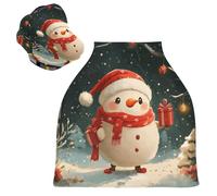 Sevdomey Cute Xmas Character Nursing Car Seat Cover for Babies Newborns, Multi-Purpose Soft Breathable Breastfeeding Cover - Car Seat Covers - Nursing Scarf