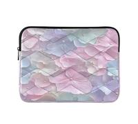 Sevdomey Delicate Flower Laptop Sleeve 15.6 Inch, Slim Protective Computer Case with Soft Padding, Top Zipper Bag for Women & Men, Fits Most 15 Inch Laptops