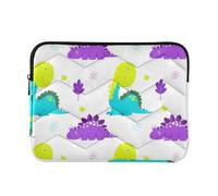 Sevdomey Dinosaur Laptop Sleeve 13.4 Inch, Slim Protective Computer Case with Soft Padding, Top Zipper Bag for Women & Men, Fits Most 13.3 Inch Laptops