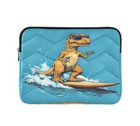 Sevdomey Dinosaur Laptop Sleeve 15.6 Inch, Slim Protective Computer Case with Soft Padding, Top Zipper Bag for Women & Men, Fits Most 15 Inch Laptops