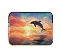 Sevdomey Dolphin Laptop Sleeve 13.4 Inch, Slim Protective Computer Case with Soft Padding, Top Zipper Bag for Women & Men, Fits Most 13.3 Inch Laptops