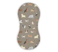 Sevdomey Doodle Puppy Dog Baby Burp Cloths for Newborn Baby Boys and Girls, Soft Absorbent Cotton Muslin Burp Clothes Set
