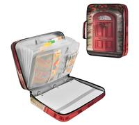 Sevdomey Door with Roses Waterproof Expanding File Folder, Accordion Document Organizer with Zipper & Sticky Labels, Large Capacity A4/Letter Size for Office Home