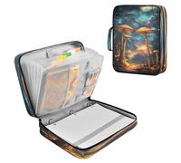 Sevdomey Dreamy Mushroom Waterproof Expanding File Folder, Accordion Document Organizer with Zipper & Sticky Labels, Large Capacity A4/Letter Size for Office Home