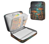Sevdomey Dreamy Mushroom Waterproof Expanding File Folder, Accordion Document Organizer with Zipper & Sticky Labels, Large Capacity A4/Letter Size for Office Home