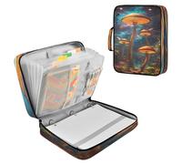 Sevdomey Dreamy Mushroom Waterproof Expanding File Folder, Accordion Document Organizer with Zipper & Sticky Labels, Large Capacity A4/Letter Size for Office Home