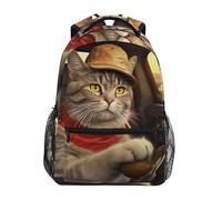 Sevdomey Driver Cat Laptop Backpack, Waterproof 15L Stylish Lightweight Daypack with Multiple Pockets for Work, School & Travel