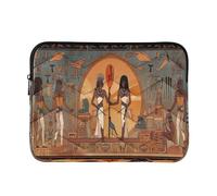 Sevdomey Egyptian Gods Pharaohs Laptop Sleeve 15.6 Inch, Slim Protective Computer Case with Soft Padding, Top Zipper Bag for Women & Men, Fits Most 15 Inch Laptops