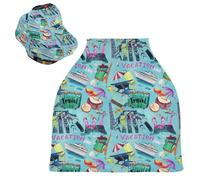 Sevdomey Eiffel Tower Nursing Car Seat Cover for Babies Newborns, Multi-Purpose Soft Breathable Breastfeeding Cover Nursing Scarf
