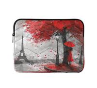 Sevdomey Eiffel Tower Paris Laptop Sleeve 13.4 Inch, Slim Protective Computer Case with Soft Padding, Top Zipper Bag for Women & Men, Fits Most 13.3 Inch Laptops
