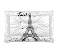 Sevdomey Eiffel Tower Pet Pads Dog Bed Cat Bed Kennel Bed Crate Mattress, Washable Soft Comfortable Pet Bed Pad with Non-Slip Bottom for Small Medium Large Dogs Cats, 60x90 cm