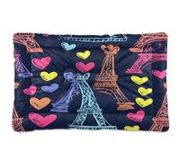 Sevdomey Eiffel Tower Pet Pads Dog Bed Cat Bed Kennel Bed Crate Mattress, Washable Soft Comfortable Pet Bed Pad with Non-Slip Bottom for Small Medium Large Dogs Cats, 60x90 cm
