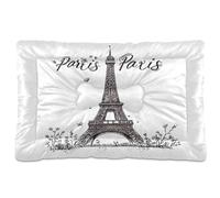 Sevdomey Eiffel Tower Pet Pads Dog Bed Cat Bed Kennel Bed Crate Mattress, Washable Soft Comfortable Pet Bed Pad with Non-Slip Bottom for Small Medium Large Dogs Cats, 60x90 cm