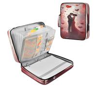 Sevdomey Elegant Couple Waterproof Expanding File Folder, Accordion Document Organizer with Zipper & Sticky Labels, Large Capacity A4/Letter Size for Office Home