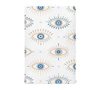 Sevdomey Evil Eye Baby Crib Sheets for Newborn Boy and Girl, Soft Breathable Waterproof Mattress Protector Fitted Sheets Fits All Bassinet Mattress Shapes