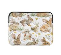 Sevdomey Farm Animals Laptop Sleeve 13.4 Inch, Slim Protective Computer Case with Soft Padding, Top Zipper Bag for Women & Men, Fits Most 13.3 Inch Laptops