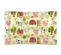 Sevdomey Farm Cows Pet Pads Kennel Bed Crate Mattress, Washable Soft Comfortable Pet Bed Pad with Non-Slip Bottom for Small Medium Large Dogs Cats, 45x60 cm