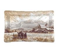 Sevdomey Farmer Driving A Tractor Pet Pads Dog Bed Cat Bed Kennel Bed Crate Mattress, Washable Soft Comfortable Pet Bed Pad with Non-Slip Bottom for Small Medium Large Dogs Cats, 45x60 cm