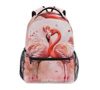 Sevdomey Flamingos in Love Laptop Backpack, Waterproof 15L Stylish Lightweight Daypack with Multiple Pockets for Work, School & Travel