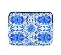 Sevdomey Floral Pattern Laptop Sleeve 13.4 Inch, Slim Protective Computer Case with Soft Padding, Top Zipper Bag for Women & Men, Fits Most 13.3 Inch Laptops