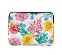 Sevdomey Flowers Laptop Sleeve 13.4 Inch, Slim Protective Computer Case with Soft Padding, Top Zipper Bag for Women & Men, Fits Most 13.3 Inch Laptops