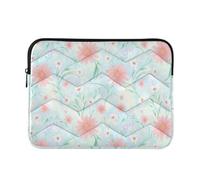 Sevdomey Flowers Laptop Sleeve 15.6 Inch, Slim Protective Computer Case with Soft Padding, Top Zipper Bag for Women & Men, Fits Most 15 Inch Laptops