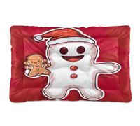 Sevdomey Ghost with Christmas Hat Dog Bed Cat Bed Kennel Bed Crate Mattress, Washable Soft Comfortable Pet Bed Pad with Non-Slip Bottom for Small Medium Large Dogs Cats, 45x60 cm