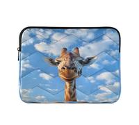 Sevdomey Giraffe Laptop Sleeve 15.6 Inch, Slim Protective Computer Case with Soft Padding, Top Zipper Bag for Women & Men, Fits Most 15 Inch Laptops