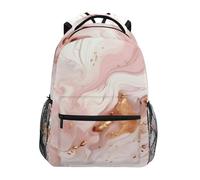 Sevdomey Gold Marble Laptop Backpack, Waterproof 15L Stylish Lightweight Daypack with Multiple Pockets for Work, School & Travel