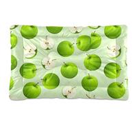Sevdomey Green Apples Pet Pads Kennel Bed Crate Mattress, Washable Soft Comfortable Pet Bed Pad with Non-Slip Bottom for Small Medium Large Dogs Cats, 60x90 cm