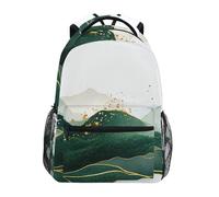 Sevdomey Green Mountains Laptop Backpack, Waterproof 15L Stylish Lightweight Daypack with Multiple Pockets for Work, School & Travel