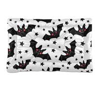 Sevdomey Halloween Bats Pet Pads Dog Bed Cat Bed Kennel Bed Crate Mattress, Washable Soft Comfortable Pet Bed Pad with Non-Slip Bottom for Small Medium Large Dogs Cats, 45x60 cm