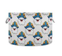 Sevdomey Halloween Ghosts Cotton Rope Storage Basket with Handles, Large Decorative Closet Shelf Basket for Nursery Playroom Classroom Organization