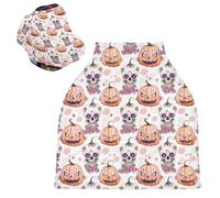 Sevdomey Halloween Ghosts Nursing Car Seat Cover for Babies Newborns, Multi-Purpose Soft Breathable Breastfeeding Cover Nursing Scarf