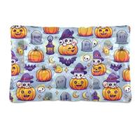 Sevdomey Halloween Ghosts Pet Pads Dog Bed Cat Bed Kennel Bed Crate Mattress, Washable Soft Comfortable Pet Bed Pad with Non-Slip Bottom for Small Medium Large Dogs Cats, 45x60 cm