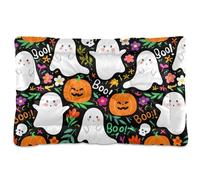 Sevdomey Halloween Ghosts Pet Pads Dog Bed Cat Bed Kennel Bed Crate Mattress, Washable Soft Comfortable Pet Bed Pad with Non-Slip Bottom for Small Medium Large Dogs Cats, 60x90 cm