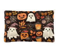 Sevdomey Halloween Ghosts Pet Pads Dog Bed Cat Bed Kennel Bed Crate Mattress, Washable Soft Comfortable Pet Bed Pad with Non-Slip Bottom for Small Medium Large Dogs Cats, 45x60 cm