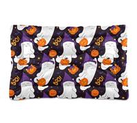 Sevdomey Halloween Ghosts Pet Pads Dog Bed Cat Bed Kennel Bed Crate Mattress, Washable Soft Comfortable Pet Bed Pad with Non-Slip Bottom for Small Medium Large Dogs Cats, 60x90 cm
